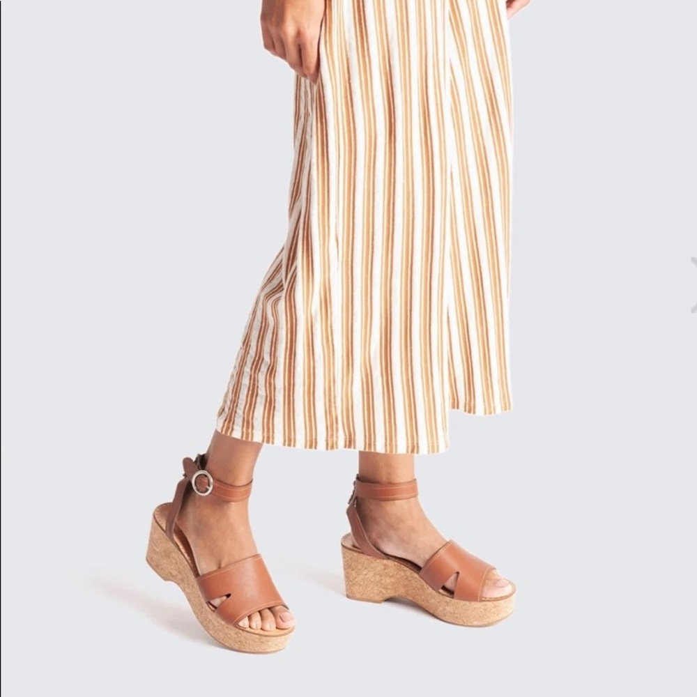 Dolce Vita Linda Cork & Leather Platform Sandals